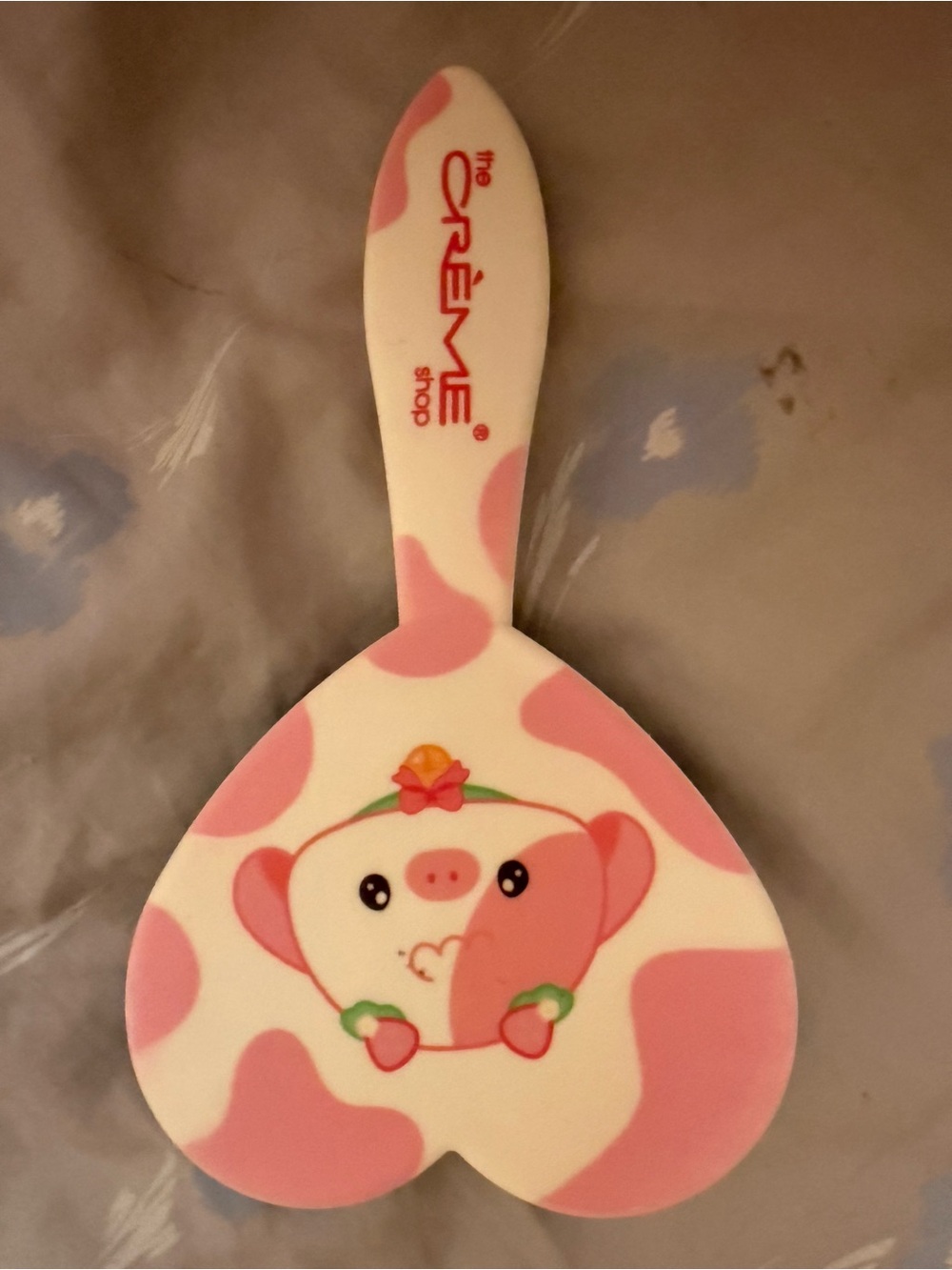 The Creme Shop Dry & Wet Detangling Brush Heart Strawberry Cow Pink/White/Black - Picture 3 of 4